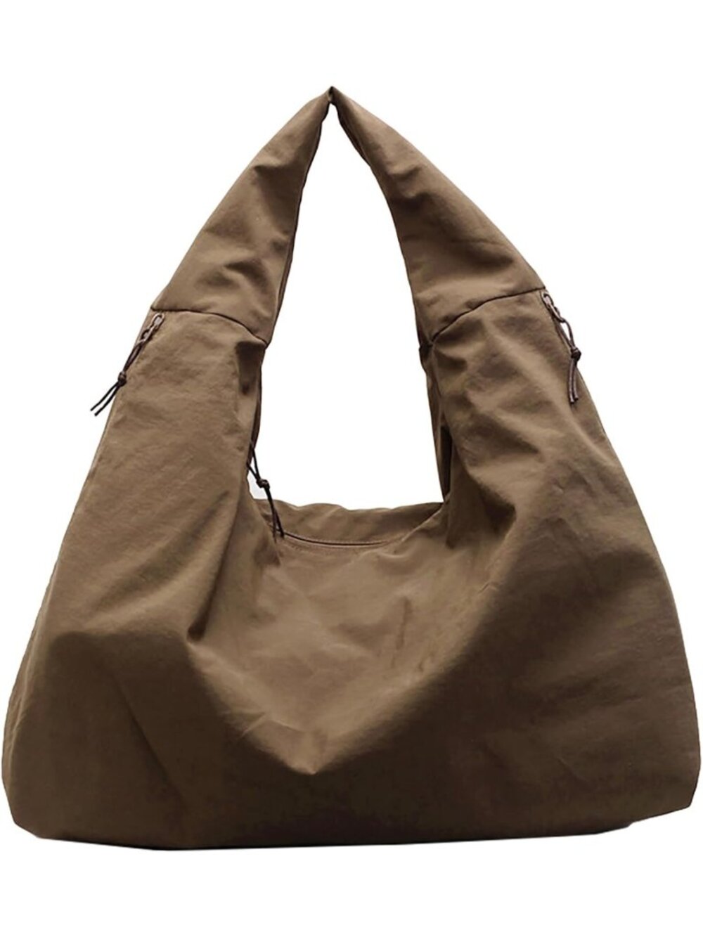 Stylish Slouchy Tote Bag - Large Nylon Pleated Handbag for Travel, Gym & Weekend